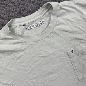 Criquet Mens XXL Mint Green Slub Cotton Pocket T-Shirt Austin TX S/S Flaw
